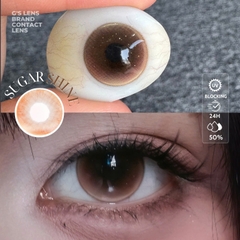 Kính áp tròng 1 ngày SUGAR SHINE BROWN màu nâu sáng tây giãn tròng nhỏ GTRENDY
