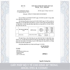 Kính áp tròng 3 tháng COSMO trong suốt không màu không giãn tròng - Cosmo