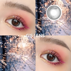 Kính Áp Tròng Xám Tự Nhiên Trăng Khuyết Moonlight Giãn Ít Size S 14.2mm Có 0 Đến 6 Độ Cận Lệch Độ Fb206 Gray