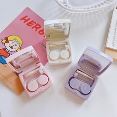 Khay Gương Lens Gấu Vuông Mẫu Mới - Case Đựng Lens