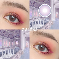Lens Mắt Kính Áp Tròng Tím Tây Giãn Tròng Size M 14.5mm Có 0 Đến 6 Độ Cận MH2962 Violet G'S LENS