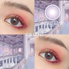 Lens Mắt Kính Áp Tròng Tím Tây Giãn Tròng Size M 14.5mm Có 0 Đến 6 Độ Cận MH2962 Violet G'S LENS