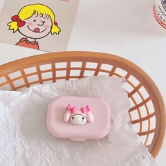 Khay Gương Mini 3D Cinnamaroll Kuromi Pastel - Case Đựng Lens