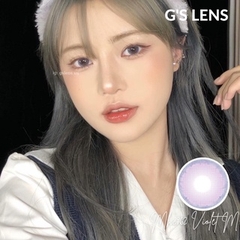 Lens Mắt Kính Áp Tròng Tím Tây Giãn Tròng Size M 14.5mm Có 0 Đến 6 Độ Cận MH2962 Violet G'S LENS