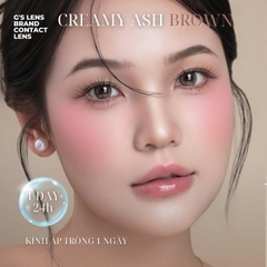 Kính áp tròng 1 ngày CREAMY ASH BROWN tự nhiên giãn tròng nhỏ GTRENDY - Reaclcon Color 50