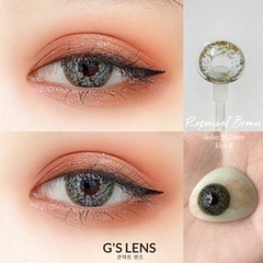 Kính Áp Tròng Lens Mắt NÂU BROWN Tự Nhiên Tây Sáng 0 Độ Cận, Dành Cho Mắt Không Cận Size Lens Giãn Ít Xs, S 14-14.2mm