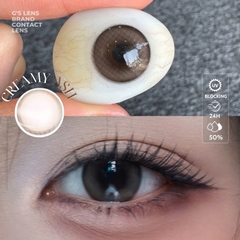 Kính áp tròng 1 ngày CREAMY ASH BROWN tự nhiên giãn tròng nhỏ GTRENDY - Reaclcon Color 50