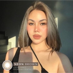 Kính Áp Tròng Lens Mắt NÂU BROWN Tự Nhiên Tây Sáng 0 Độ Cận, Dành Cho Mắt Không Cận Size Lens Giãn Ít Xs, S 14-14.2mm