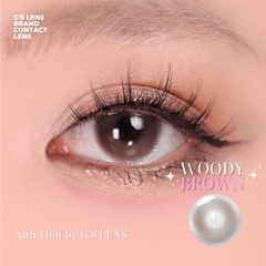 Kính áp tròng 6 tháng WOODY BROWN màu nâu tự nhiên giãn tròng nhỏ GTRENDY - MCK1