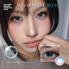 Kính áp tròng 1 ngày SUGAR SHINE BLUE màu xanh dương sáng tây giãn tròng nhỏ GTRENDY