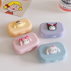 Khay Gương Mini 3D Cinnamaroll Kuromi Pastel - Case Đựng Lens