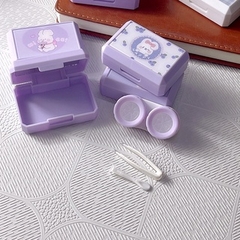 Khay Gương Mini Gấu Tím Nhiều Mẫu - Case Đựng Lens