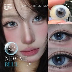 Kính áp tròng 1 ngày NEW ME BLUE màu xanh dương sáng tây giãn tròng nhỏ GTRENDY