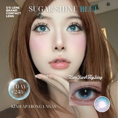 Kính áp tròng 1 ngày SUGAR SHINE BLUE màu xanh dương sáng tây giãn tròng nhỏ GTRENDY