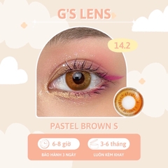 Kính Áp Tròng Lens Mắt NÂU BROWN Tự Nhiên Tây Sáng 0 Độ Cận, Dành Cho Mắt Không Cận Size Lens Giãn Ít Xs, S 14-14.2mm