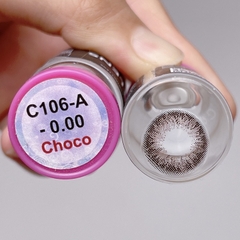 Lens Mắt, Kính Áp Tròng Màu BLACK + CHOCO KHÔNG CẬN Size S, M, L