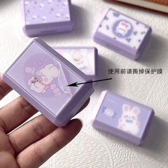 Khay Gương Mini Gấu Tím Nhiều Mẫu - Case Đựng Lens
