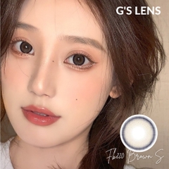 Lens Mắt Kính Áp Tròng Nâu Xanh Siêu Hot Giãn Ít Size S 14.2mm Có 0 Đến 6 Độ Cận Fb220 Brown