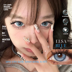 Kính áp tròng 6 tháng ELSA BLUE màu xanh dương sáng tây giãn tròng vừa GTRENDY - MC38