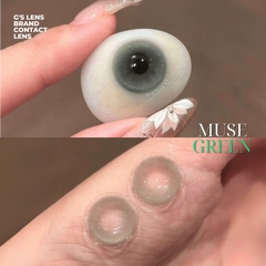 Kính áp tròng 6 tháng MUSE GREEN màu xanh lá sáng tây giãn tròng nhỏ GTRENDY