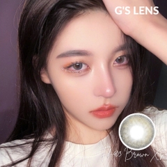 Lens Mắt Kính Áp Tròng Nâu Xám Ánh Kim Không Giãn Size Xs 14mm Có 0 Đến 6 Độ Cận Lệch Độ Fd403 Brown Xs