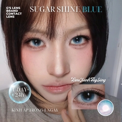 Kính áp tròng 1 ngày SUGAR SHINE BLUE màu xanh dương sáng tây giãn tròng nhỏ GTRENDY