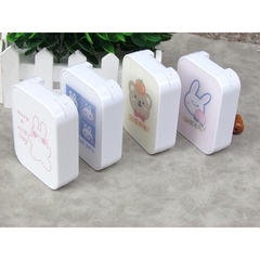 Khay Gương Đôi Gấu Thỏ - Case Đựng Lens