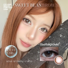 Kính áp tròng 1 ngày SWEET BREAN BROWN màu nâu tự nhiên giãn tròng nhỏ GTRENDY