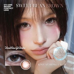 Kính áp tròng 1 ngày SWEET BREAN BROWN màu nâu tự nhiên giãn tròng nhỏ GTRENDY