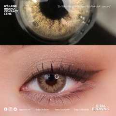 Kính Áp Tròng Lens Mắt NÂU BROWN Tự Nhiên Tây Sáng 0 Độ Cận, Dành Cho Mắt Không Cận Size Lens Giãn Ít Xs, S 14-14.2mm