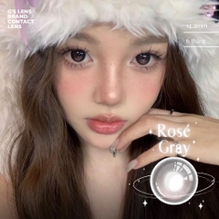 Kính áp tròng 6 tháng ROSE GRAY màu xám hồng sáng tây giãn tròng nhỏ GTRENDY -