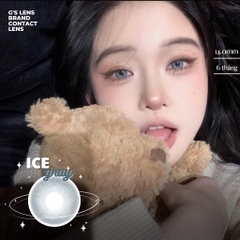 Kính áp tròng 6 tháng ICE -FROZEN BLUE màu xanh dương sáng tây không giãn tròng GTRENDY