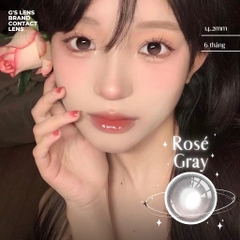 Kính áp tròng 6 tháng ROSE GRAY màu xám hồng sáng tây giãn tròng nhỏ GTRENDY -