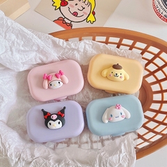 Khay Gương Mini 3D Cinnamaroll Kuromi Pastel - Case Đựng Lens