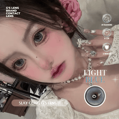 Kính áp tròng 6 tháng LIGHT BLUE màu xanh dương sáng tây giãn tròng nhỏ GTRENDY - MC38