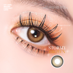 Kính áp tròng 6 tháng STORMY BROWN màu nâu tự nhiên giãn tròng nhỏ GTRENDY - MC38