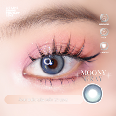 Kính áp tròng 6 tháng MOONY GRAY màu xám xanh sáng tây giãn tròng nhỏ GTRENDY - MC38