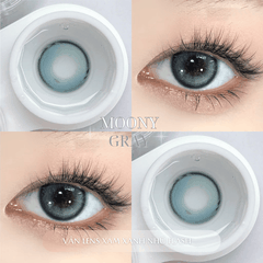 Kính áp tròng 6 tháng MOONY GRAY màu xám xanh sáng tây giãn tròng nhỏ GTRENDY - MC38