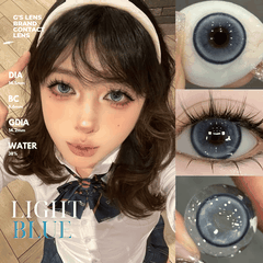 Kính áp tròng 6 tháng LIGHT BLUE màu xanh dương sáng tây giãn tròng nhỏ GTRENDY - MC38