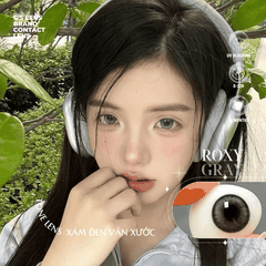 Kính áp tròng 6 tháng ROXY GRAY màu xám tự nhiên giãn tròng nhỏ GTRENDY - MC38