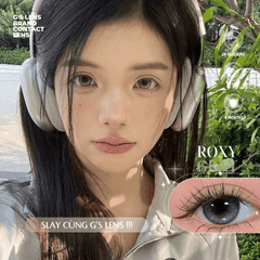 Kính áp tròng 6 tháng ROXY GRAY màu xám tự nhiên giãn tròng nhỏ GTRENDY - MC38
