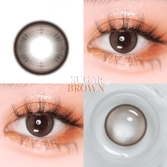 Kính áp tròng 6 tháng SUGAR BROWN màu nâu tự nhiên giãn tròng nhỏ GTRENDY - MC38
