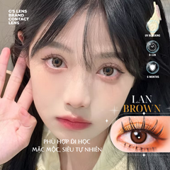 Kính áp tròng 6 tháng LAN BROWN màu nâu trơn tự nhiên giãn tròng nhỏ GTRENDY - MCK1
