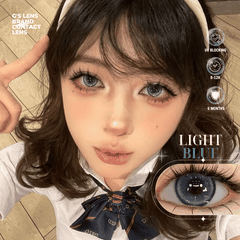 Kính áp tròng 6 tháng LIGHT BLUE màu xanh dương sáng tây giãn tròng nhỏ GTRENDY - MC38