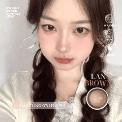 Kính áp tròng 6 tháng LAN BROWN màu nâu trơn tự nhiên giãn tròng nhỏ GTRENDY - MCK1