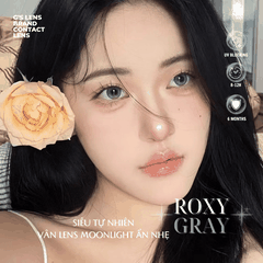Kính áp tròng 6 tháng ROXY GRAY màu xám tự nhiên giãn tròng nhỏ GTRENDY - MC38