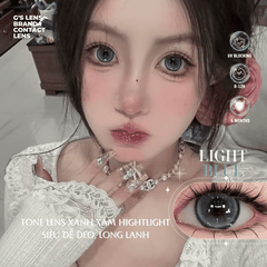 Kính áp tròng 6 tháng LIGHT BLUE màu xanh dương sáng tây giãn tròng nhỏ GTRENDY - MC38
