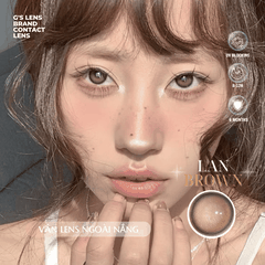 Kính áp tròng 6 tháng LAN BROWN màu nâu trơn tự nhiên giãn tròng nhỏ GTRENDY - MCK1