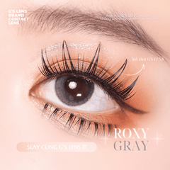 Kính áp tròng 6 tháng ROXY GRAY màu xám tự nhiên giãn tròng nhỏ GTRENDY - MC38