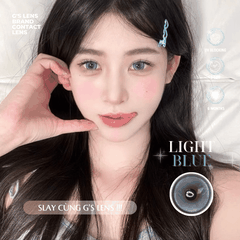 Kính áp tròng 6 tháng LIGHT BLUE màu xanh dương sáng tây giãn tròng nhỏ GTRENDY - MC38